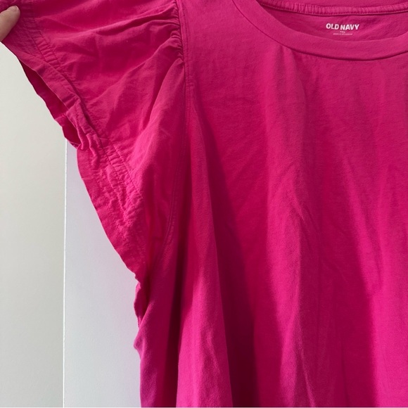 XXL pink Old Navy top with ruffle sleeves - Picture 4 of 5